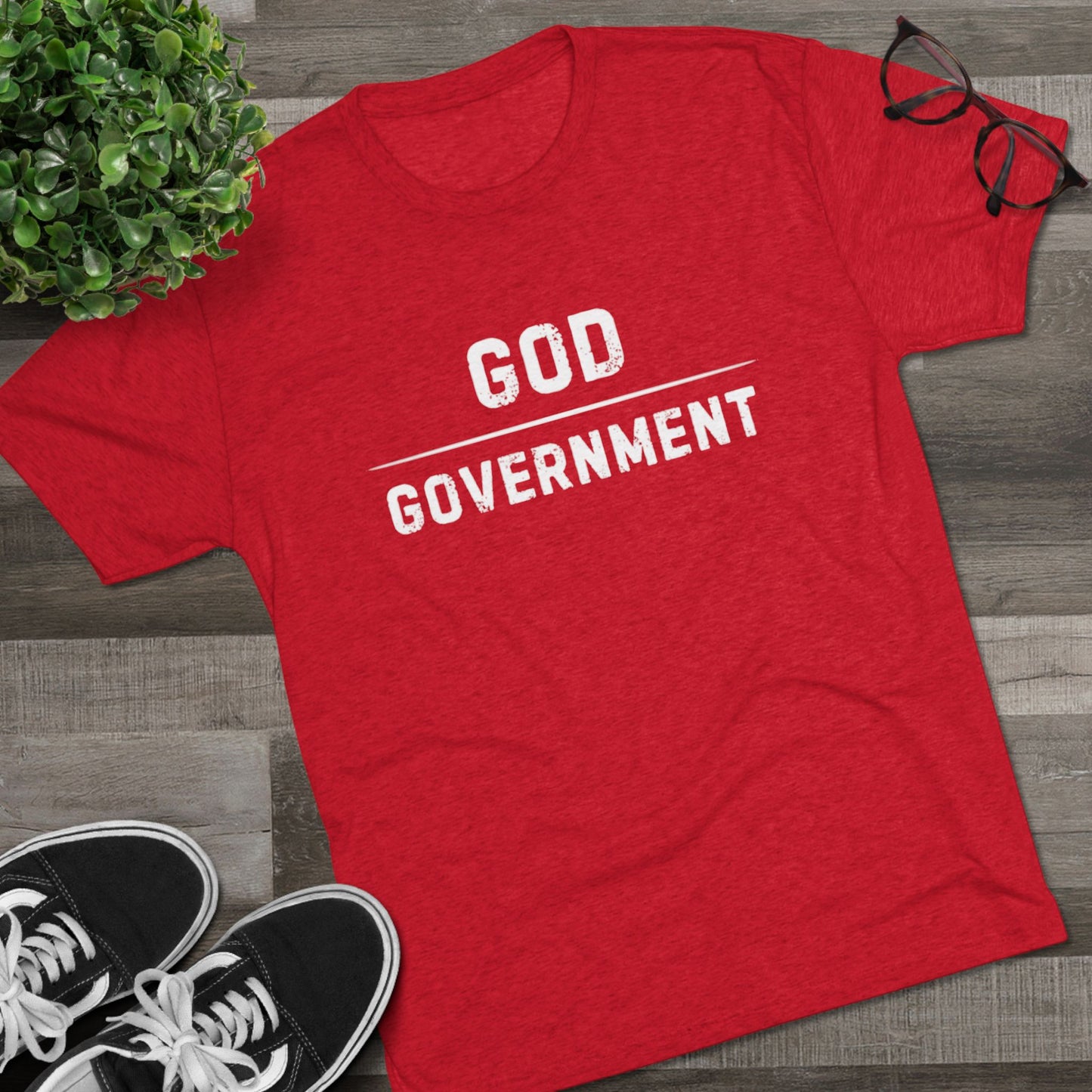 God Over Government Unisex Tri-Blend Crew Tee
