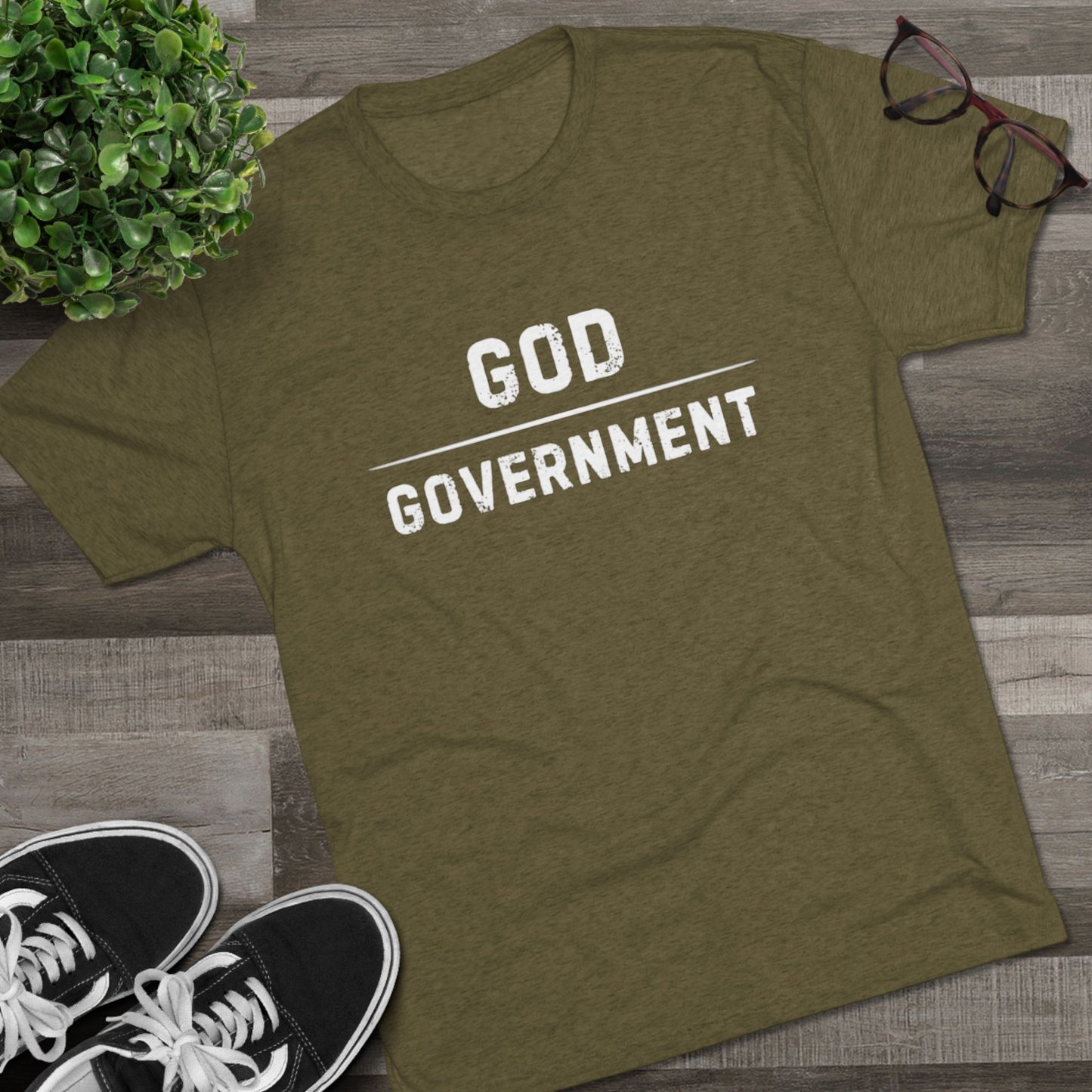 God Over Government Unisex Tri-Blend Crew Tee